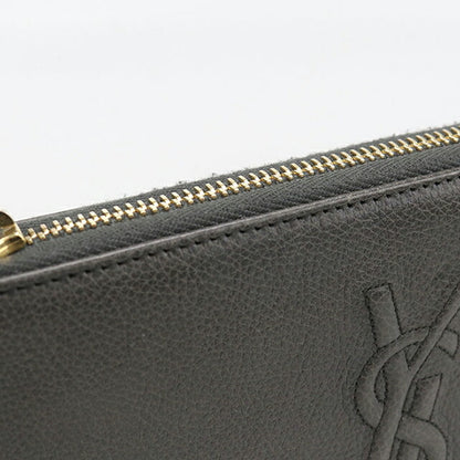 中古 サンローラン 長財布ラウンドファスナー レディース ブランド SAINT LAURENT モノグラム レザー 568995 グレー 財布 USDSL104521011
