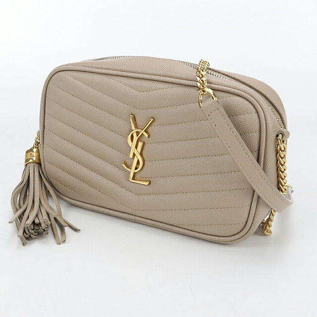中古 サンローラン 斜め掛け ショルダーバッグ レディース ブランド SAINT LAURENT ルー ミニバッグ 612579 ベージュ バッグ USDSL104764011