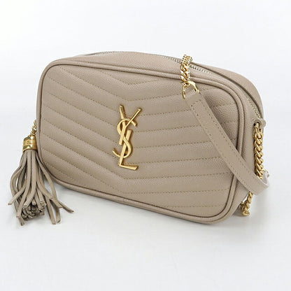 中古 サンローラン 斜め掛け ショルダーバッグ レディース ブランド SAINT LAURENT ルー ミニバッグ 612579 ベージュ バッグ USDSL104764011