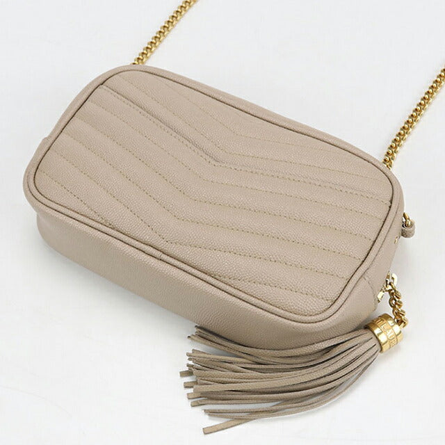 中古 サンローラン 斜め掛け ショルダーバッグ レディース ブランド SAINT LAURENT ルー ミニバッグ 612579 ベージュ バッグ USDSL104764011