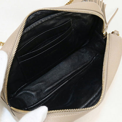 中古 サンローラン 斜め掛け ショルダーバッグ レディース ブランド SAINT LAURENT ルー ミニバッグ 612579 ベージュ バッグ USDSL104764011