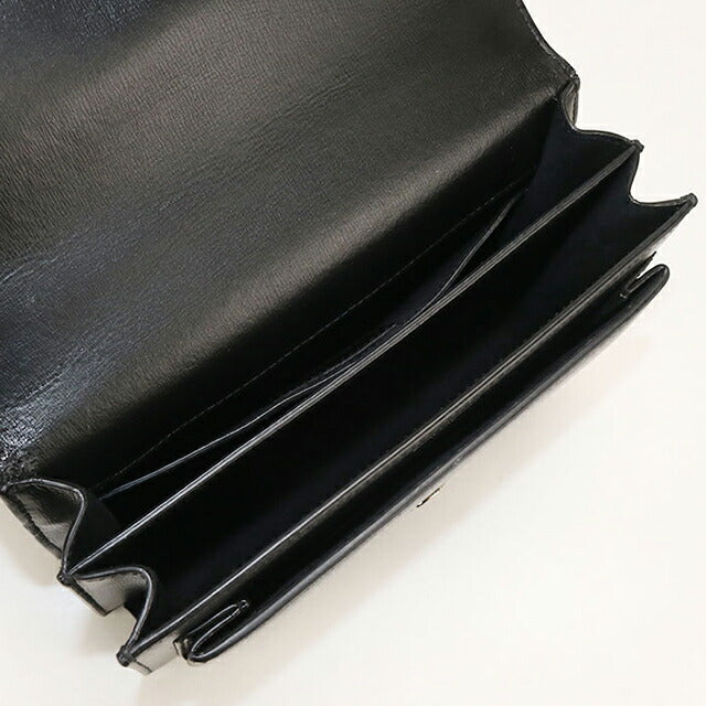 中古 サンローラン ショルダーバッグ レディース ブランド SAINT LAURENT YSLモノグラム サンセット ミディアム レザー 442906 ブラック USDSL104918011
