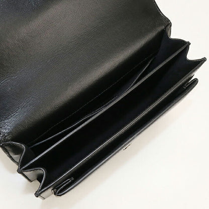 中古 サンローラン ショルダーバッグ レディース ブランド SAINT LAURENT YSLモノグラム サンセット ミディアム レザー 442906 ブラック USDSL104918011