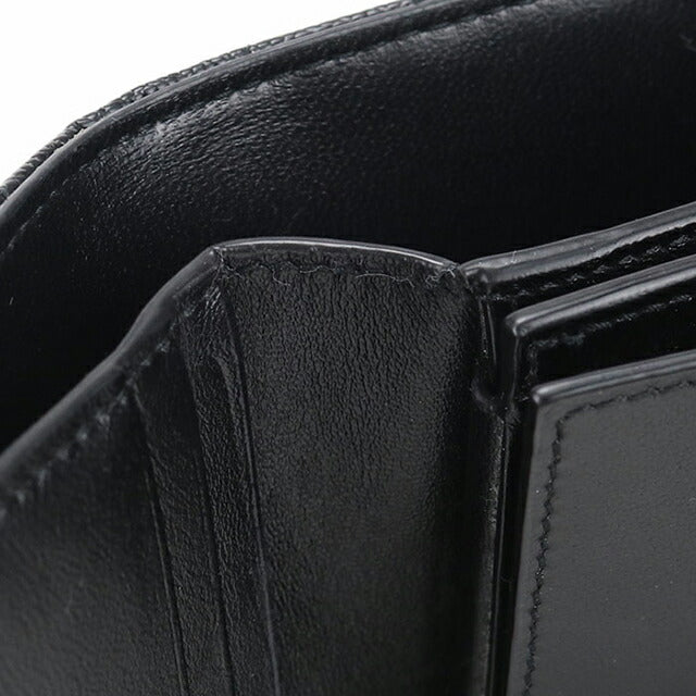 中古 サンローラン 三つ折り財布 レディース ブランド SAINT LAURENT モノグラム マルチフォールドウォレット レザー 692061 ブラック 財布 USDSL105268011