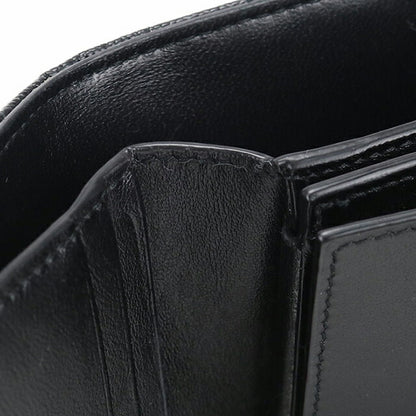 中古 サンローラン 三つ折り財布 レディース ブランド SAINT LAURENT モノグラム マルチフォールドウォレット レザー 692061 ブラック 財布 USDSL105268011