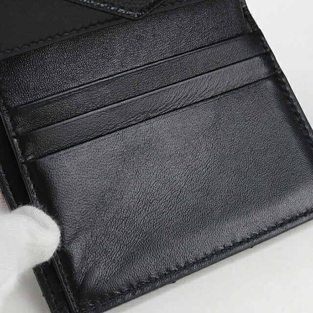 中古 サンローラン 三つ折り財布 レディース ブランド SAINT LAURENT モノグラム マルチフォールドウォレット レザー 692061 ブラック 財布 USDSL105268011