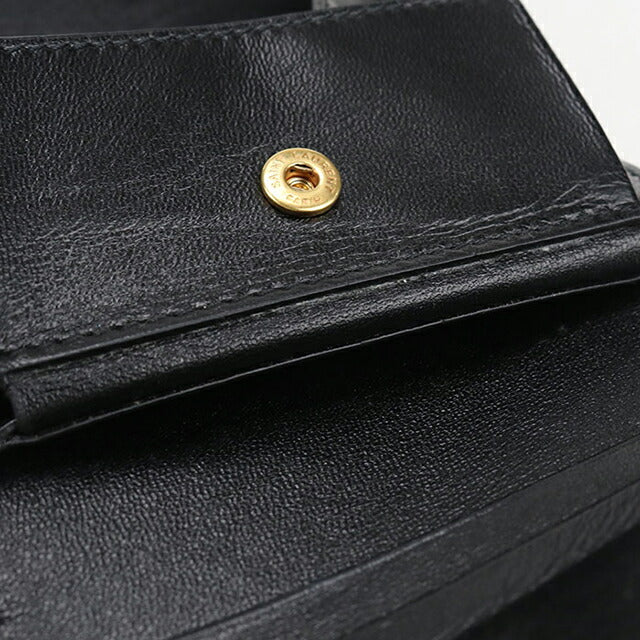 中古 サンローラン 三つ折り財布 レディース ブランド SAINT LAURENT モノグラム マルチフォールドウォレット レザー 692061 ブラック 財布 USDSL105268011