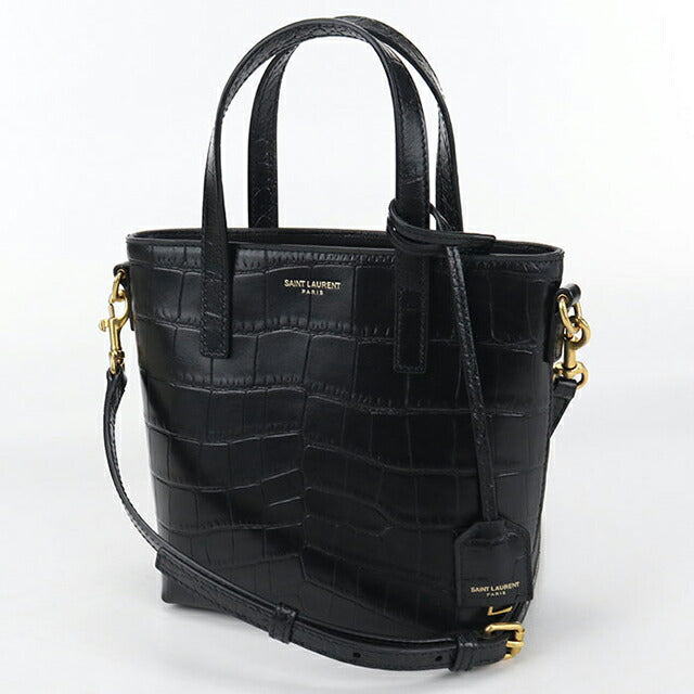 中古 サンローラン ハンドバッグ レディース ブランド SAINT LAURENT ミニトイ ショッピング 2WAY 712367 ブラック バッグ USDSL105314011
