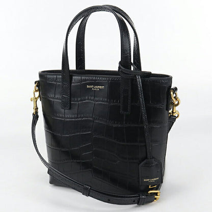 中古 サンローラン ハンドバッグ レディース ブランド SAINT LAURENT ミニトイ ショッピング 2WAY 712367 ブラック バッグ USDSL105314011