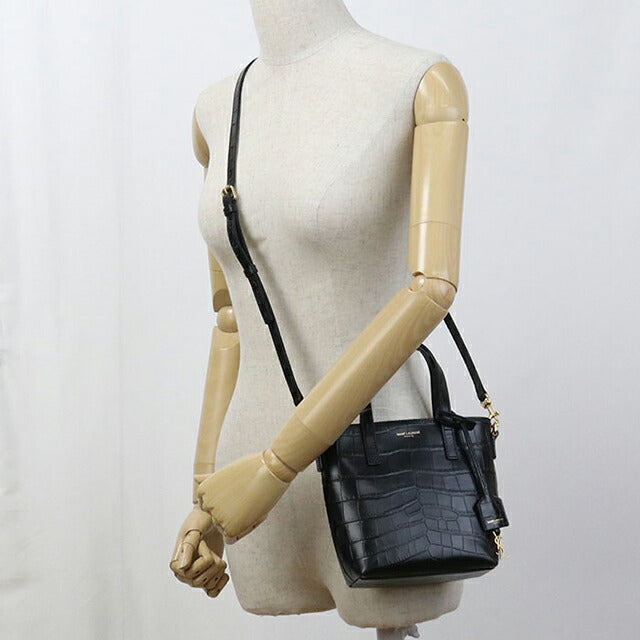 中古 サンローラン ハンドバッグ レディース ブランド SAINT LAURENT ミニトイ ショッピング 2WAY 712367 ブラック バッグ USDSL105314011