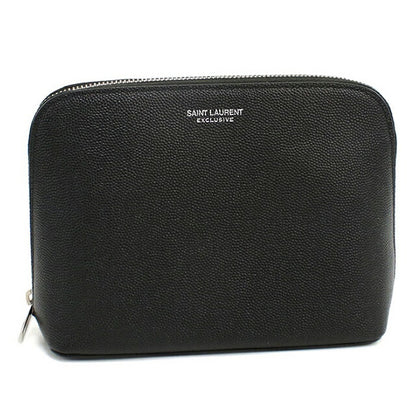 中古 サンローラン ポーチ ユニセックス ブランド SAINT LAURENT レザー 565962 ブラック バッグ USDSL105696011