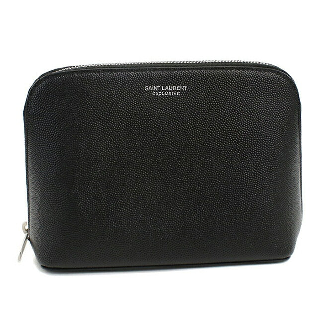 Used Saint Laurent Pouch Unisex Brand SAINT LAURENT Leather 565962 Black Bag USDSL105697011