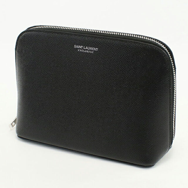 Used Saint Laurent Pouch Unisex Brand SAINT LAURENT Leather 565962 Black Bag USDSL105697011