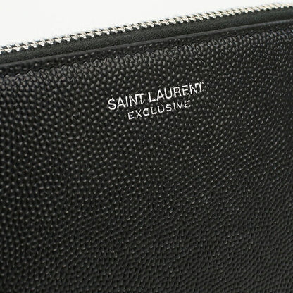 Used Saint Laurent Pouch Unisex Brand SAINT LAURENT Leather 565962 Black Bag USDSL105697011
