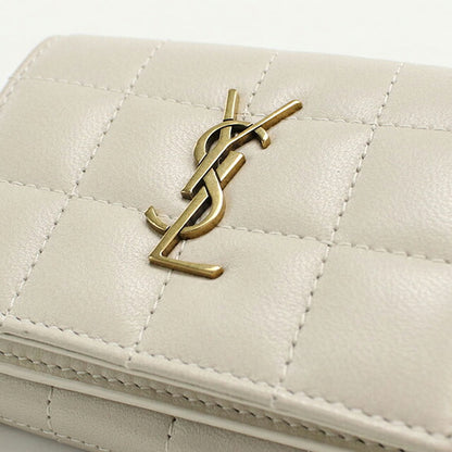 中古 サンローラン 三折財布 レディース ブランド SAINT LAURENT カサンドラマトラッセ 787557 ホワイト 財布 USDSL105994011