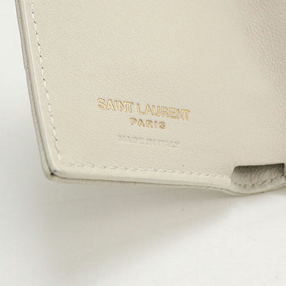 中古 サンローラン 三折財布 レディース ブランド SAINT LAURENT カサンドラマトラッセ 787557 ホワイト 財布 USDSL105994011