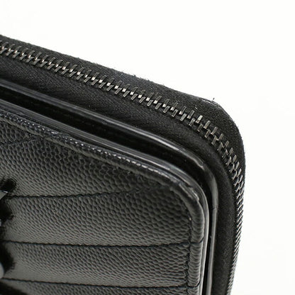 中古 サンローラン 二折財布 レディース ブランド SAINT LAURENT モノグラムコンパクト ジップアラウンドウォレット 668288 ブラック 財布 USDSL106009011