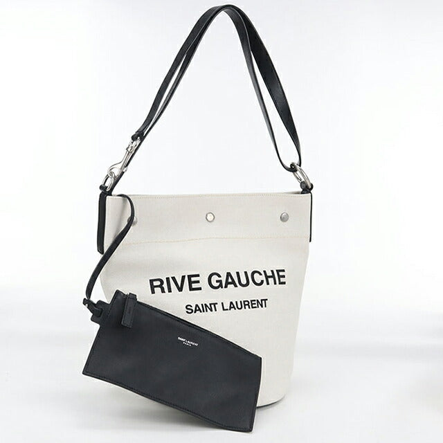 中古 サンローラン ショルダーバッグ レディース ブランド SAINT LAURENT リヴゴーシュ バケットバッグ　2WAY 669299 FAAAZ 9024 ホワイト USDSL106370011