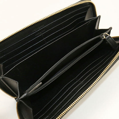 Used Saint Laurent long wallet round zipper ladies brand SAINT LAURENT full zip wallet 352904 black USDSL106470011