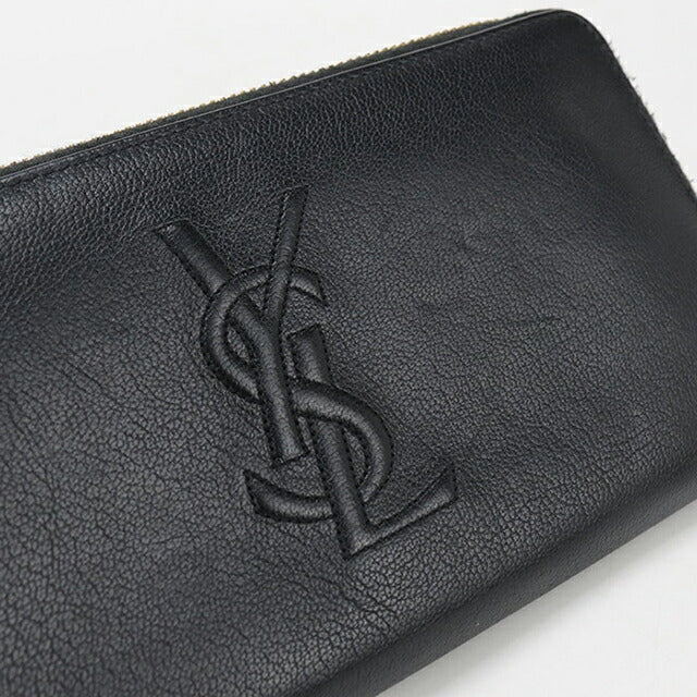 Used Saint Laurent long wallet round zipper ladies brand SAINT LAURENT full zip wallet 352904 black USDSL106470011