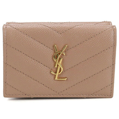 中古 サンローラン 三つ折り財布 レディース ブランド SAINT LAURENT モノグラムオリガミ タイニーウォレット 668274 ピンク 財布 USDSL106614011