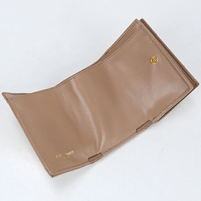 中古 サンローラン 三つ折り財布 レディース ブランド SAINT LAURENT モノグラムオリガミ タイニーウォレット 668274 ピンク 財布 USDSL106614011