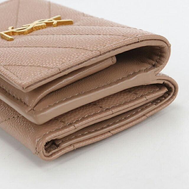 中古 サンローラン 三つ折り財布 レディース ブランド SAINT LAURENT モノグラムオリガミ タイニーウォレット 668274 ピンク 財布 USDSL106614011