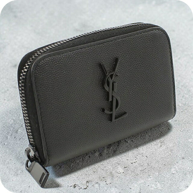 中古 サンローラン 小銭入れ ユニセックス ブランド SAINT LAURENT YSLロゴ コインケース 535411 ブラック 財布 USDSL107272011