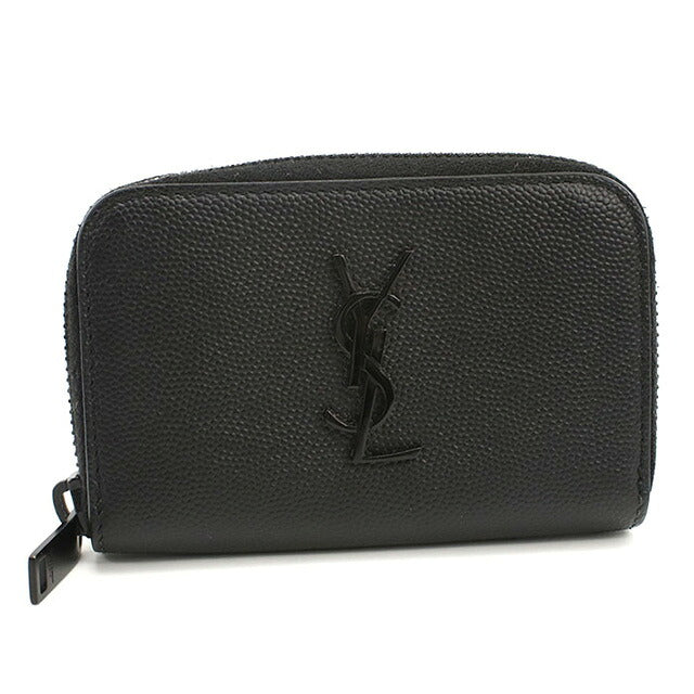 中古 サンローラン 小銭入れ ユニセックス ブランド SAINT LAURENT YSLロゴ コインケース 535411 ブラック 財布 USDSL107272011