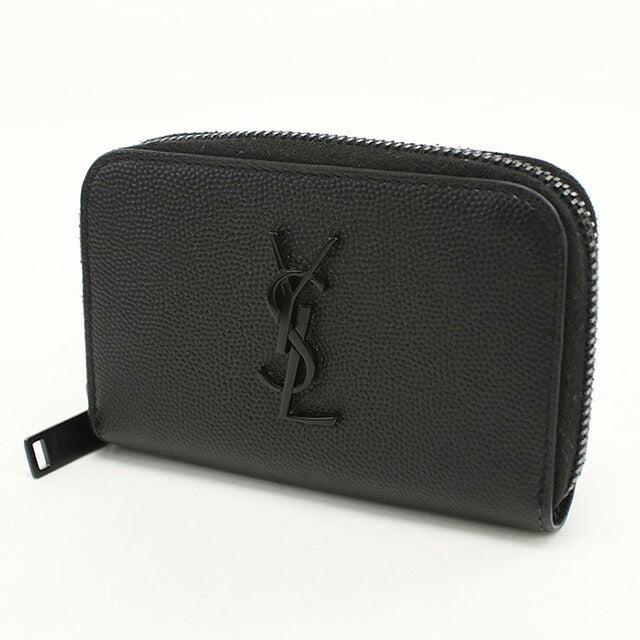 中古 サンローラン 小銭入れ ユニセックス ブランド SAINT LAURENT YSLロゴ コインケース 535411 ブラック 財布 USDSL107272011