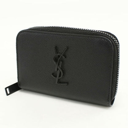 中古 サンローラン 小銭入れ ユニセックス ブランド SAINT LAURENT YSLロゴ コインケース 535411 ブラック 財布 USDSL107272011