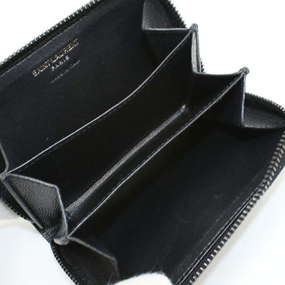中古 サンローラン 小銭入れ ユニセックス ブランド SAINT LAURENT YSLロゴ コインケース 535411 ブラック 財布 USDSL107272011