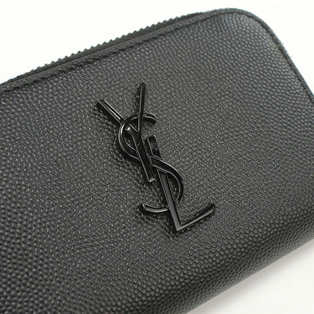 中古 サンローラン 小銭入れ ユニセックス ブランド SAINT LAURENT YSLロゴ コインケース 535411 ブラック 財布 USDSL107272011