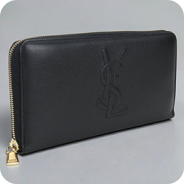 中古 サンローラン 長財布ラウンドファスナー レディース ブランド SAINT LAURENT モノグラム フルジップウォレット 352907 ブラック 財布 USDSL107273011