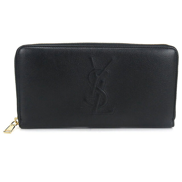 中古 サンローラン 長財布ラウンドファスナー レディース ブランド SAINT LAURENT モノグラム フルジップウォレット 352907 ブラック 財布 USDSL107273011