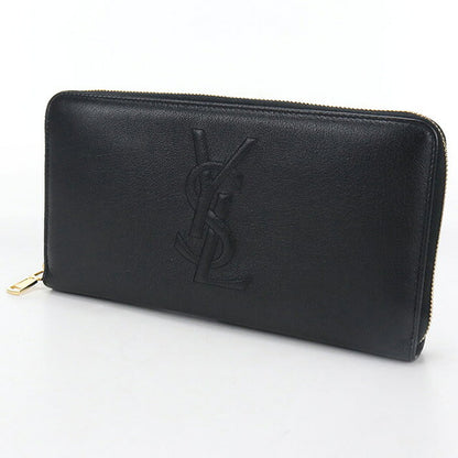 中古 サンローラン 長財布ラウンドファスナー レディース ブランド SAINT LAURENT モノグラム フルジップウォレット 352907 ブラック 財布 USDSL107273011