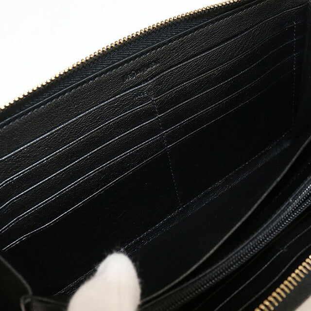 中古 サンローラン 長財布ラウンドファスナー レディース ブランド SAINT LAURENT モノグラム フルジップウォレット 352907 ブラック 財布 USDSL107273011