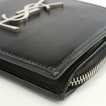 中古 サンローラン 二つ折り財布 二折財布 メンズ ブランド SAINT LAURENT モノグラム 630072 ブラック 財布 USDSL107301011