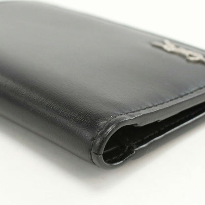 中古 サンローラン 二つ折り財布 二折財布 メンズ ブランド SAINT LAURENT クレジットカード ウォレット 607679 ブラック 財布 USDSL107385011