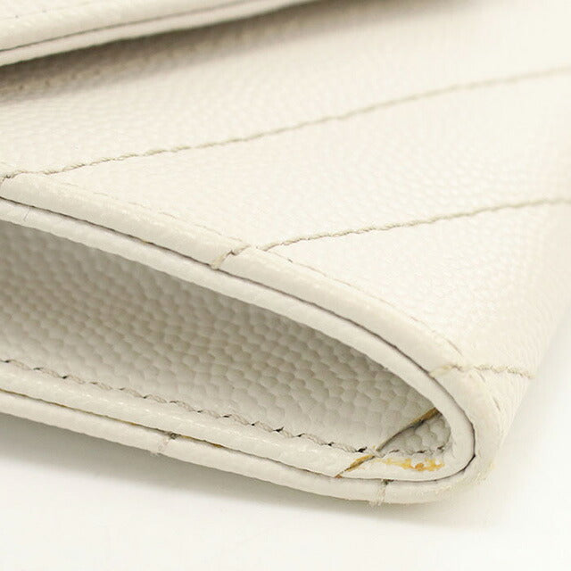 中古 サンローラン 名刺入れ レディース ブランド SAINT LAURENT モノグラム スモールエンベロープウォレット 414404 ホワイト 小物 USDSL107386011