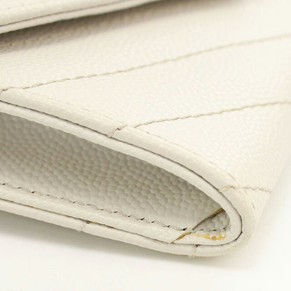 中古 サンローラン 名刺入れ レディース ブランド SAINT LAURENT モノグラム スモールエンベロープウォレット 414404 ホワイト 小物 USDSL107386011