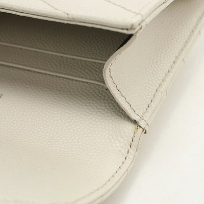 中古 サンローラン 名刺入れ レディース ブランド SAINT LAURENT モノグラム スモールエンベロープウォレット 414404 ホワイト 小物 USDSL107386011