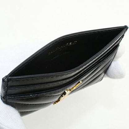 中古 サンローラン カードケース レディース ブランド SAINT LAURENT カサンドラ 423291 ブラック 財布 USDSL107943011