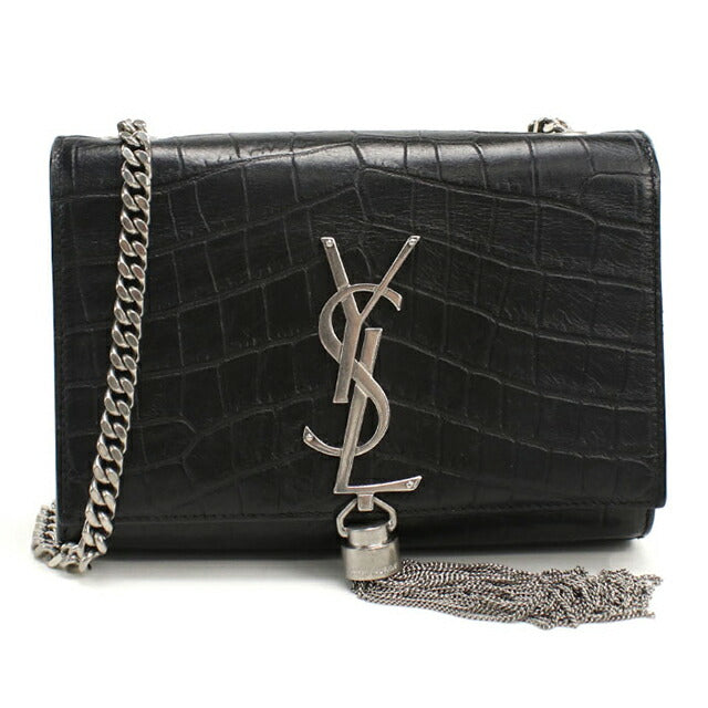 中古 サンローラン ショルダーバッグ レディース ブランド SAINT LAURENT チェーン レザー 354120 ブラック USDSL108577011
