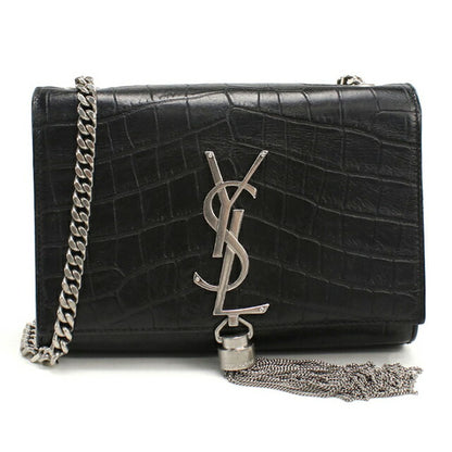 中古 サンローラン ショルダーバッグ レディース ブランド SAINT LAURENT チェーン レザー 354120 ブラック USDSL108577011