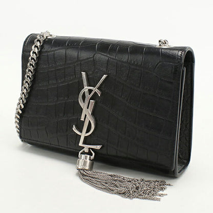 中古 サンローラン ショルダーバッグ レディース ブランド SAINT LAURENT チェーン レザー 354120 ブラック USDSL108577011