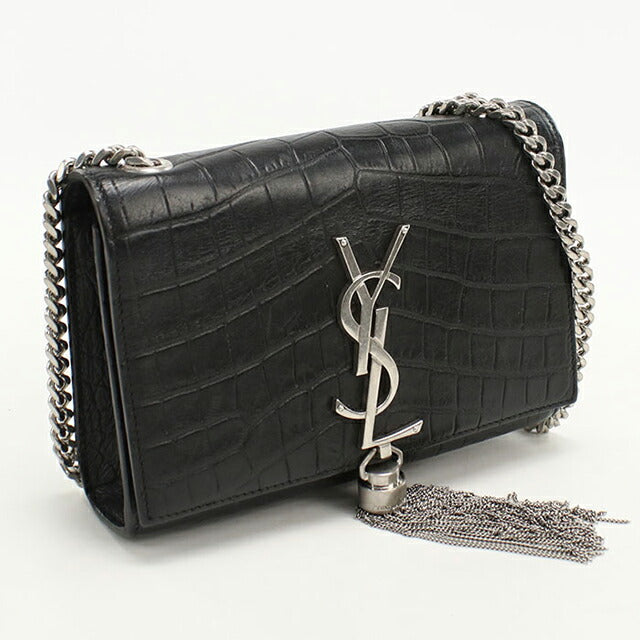 中古 サンローラン ショルダーバッグ レディース ブランド SAINT LAURENT チェーン レザー 354120 ブラック USDSL108577011