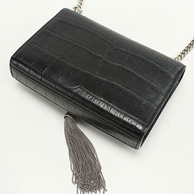 中古 サンローラン ショルダーバッグ レディース ブランド SAINT LAURENT チェーン レザー 354120 ブラック USDSL108577011