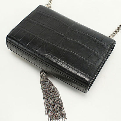 中古 サンローラン ショルダーバッグ レディース ブランド SAINT LAURENT チェーン レザー 354120 ブラック USDSL108577011