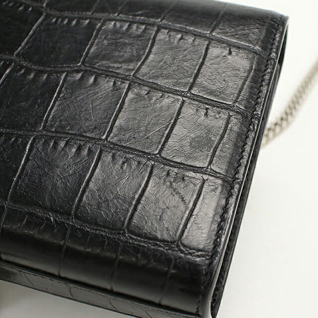 中古 サンローラン ショルダーバッグ レディース ブランド SAINT LAURENT チェーン レザー 354120 ブラック USDSL108577011